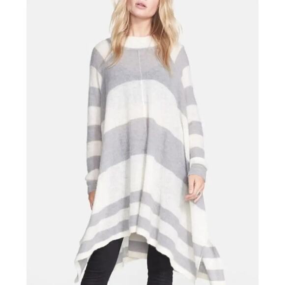 Free People Dresses & Skirts - Free People alpaca striped sweater tunic poncho size‎ small